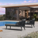 PURPLE LEAF Patio Chaise Lounge Chair Aluminum Pool Lounge Chairs for Outdoor with 2 Cushions for Deck, Pool, Lawn, Garden, Courtyard, Porch