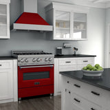 ZLINE 36" Bundle Range RAS-RG-36 & Range Hood 8654RG-36, 2KP-RASRGRH36