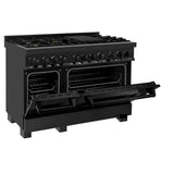 ZLINE 48" Bundle Range RAB-BR-48 & Wall Range Hood BSKBN, 2KP-RABRH48