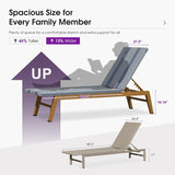 PURPLE LEAF Pool Oversized Lounge Chairs Rattan Aluminium Patio Chaise Lounge Outdoor Adjustable Recliner Finish Loungers Woven PE Sun Chairs for Poolside Deck Beach