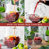 Sangria Drink Mix & Acrylic Beverage Pitcher with Lid | 72 oz