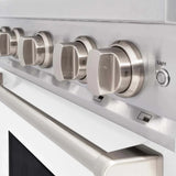 ZLINE 36"Classic Gas Range, Convection Gas Oven, Stainless Steel, White Matte Door CGR-WM-36