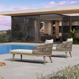 PURPLE LEAF Patio Chaise Lounge Chair Aluminum Pool Lounge Chairs for Outdoor with 2 Cushions for Deck, Pool, Lawn, Garden, Courtyard, Porch