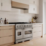 ZLINE 48" Dual Fuel Range, Gas Cooktop, Electric Convection Oven Stainless Steel, CDR48