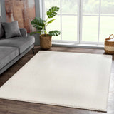 Judy White Washable Area Rug - Clearance