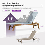 PURPLE LEAF Pool Oversized Lounge Chairs Rattan Aluminium Patio Chaise Lounge Outdoor Adjustable Recliner Finish Loungers Woven PE Sun Chairs for Poolside Deck Beach