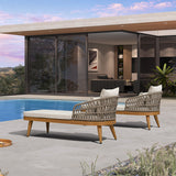 PURPLE LEAF Patio Chaise Lounge Chair Aluminum Pool Lounge Chairs for Outdoor with 2 Cushions for Deck, Pool, Lawn, Garden, Courtyard, Porch