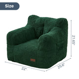 MAXYOYO Kids Sherpa Bean Bag Chair, Teddy Lazy Sofa for Girls and Boys, Green