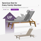 PURPLE LEAF Pool Oversized Lounge Chairs Rattan Aluminium Patio Chaise Lounge Outdoor Adjustable Recliner Finish Loungers Woven PE Sun Chairs for Poolside Deck Beach