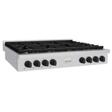 ZLINE 48" Paramount Gas Rangetop Stainless Steel Matte Black SRTZ-48-MB