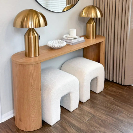 Dwen 60" Modern 2-Style Oval Console Table