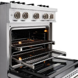 ZLINE 30" Dual Fuel Range, Gas Cooktop, Electric Convection Oven Stainless Steel, CDR30