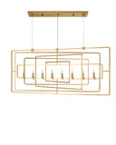 Metro Gold Rectangular Chandelier