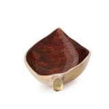 Sharma Crimson Gold Shallow Leaf Bowl- Large