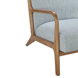 Scandinavian Elm Wood Blue Lounge Chair *