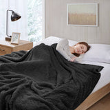 Winter Cottage Berber Blanket, Black
