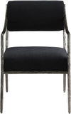 Bastille - Upholstered Dining Arm Chair (Set of 2) - Silver Frame