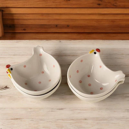 Ceramic Chicken Shape Snack Sauce Plate