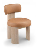 Atelier - Vegan Leather Upholstered Dining Chair (Set of 2) - Painted Natural Frame