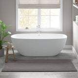 100% Cotton Tufted 3000 Gsm Reversible Bath Rug, Charcoal