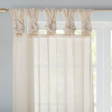 Voile Sheer Twist Tab Drapes, Ivory