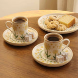 Yellow Daisy Gold Rim Espresso Cup & Saucer Set