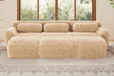 MELLOW 114" 3-Seater Sofa with 3 Ottomans