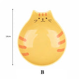 Cute Cat Face Ceramic Snack Bowl Japanese Style