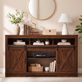 65-inch Farmhouse Tv Stand with Barn Doors – Rustic Console