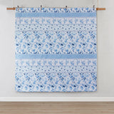 Dreamy Vintage Floral Striped Comforter Set, Blue