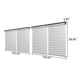 PURPLELEAF Outdoor Louvered Pergola Roller Blinds with Thermal Insulated, UV Protection Waterproof Fabric, Privacy Protection for Bronze Pergola, Easy to Install