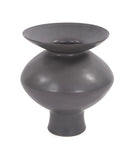 Graphite Ceramic Flared Vase- Small