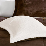 Plush To Sherpa Winter Comforter Set, Brown
