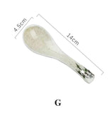 Japanese Ceramic Soup Spoon for Kitchen & Dining