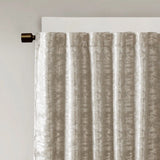 Marble Total Blackout Window Curtain, Silver (Max Blackout)