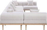 Laguna - 7 Piece Resilient Water Resistant Fabric 142" Upholstered Outdoor Patio Modular Sectional