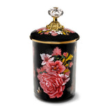 Blue Stallion Farm Floral Enamel Canister Jar