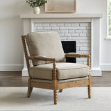 Padded Armchair Classic Farmhouse Style Accent Chair *