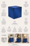 Blue Mirrored Cube Table