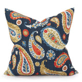 24 x 24 Pillow Boteh Indigo - Down Insert