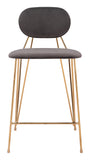Georges Counter Stool (Set of 2) Gray & Gold