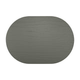 Strata Leather Graphite Placemat - Oval 13.3x16.5"- Set of 4
