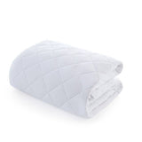 White Waterproof Quilted Mattress Pad, Hotel King, King