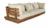 Mirella - 3 Piece Water Resistant Fabric Upholstered Outdoor Patio Modular Sofa