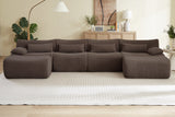 FLOVEX 141" 4-Seater Sofa with 2 Ottomans