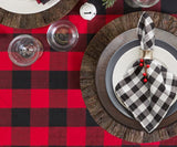 Red and Black Tablecloth