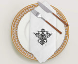White Wedding Napkins - Victorian Napkins