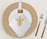 White Wedding Napkins - Victorian Napkins