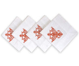 White Wedding Napkins - Victorian Napkins