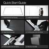 100''-200'' CineContrast Fixed Frame Soft Gray Screen